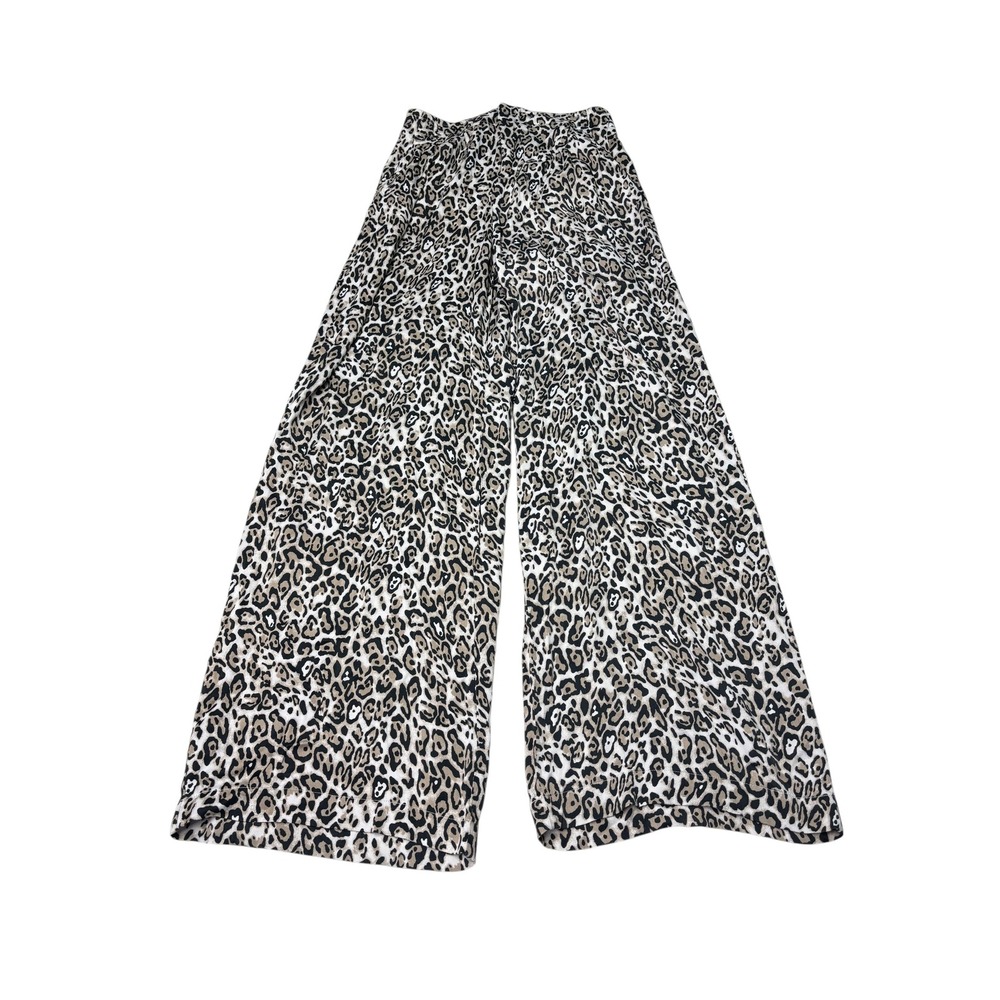 Anthropologie Maeve Palooza Leopard Pants Elastic Waist‎ Wide Leg XS W25 L29